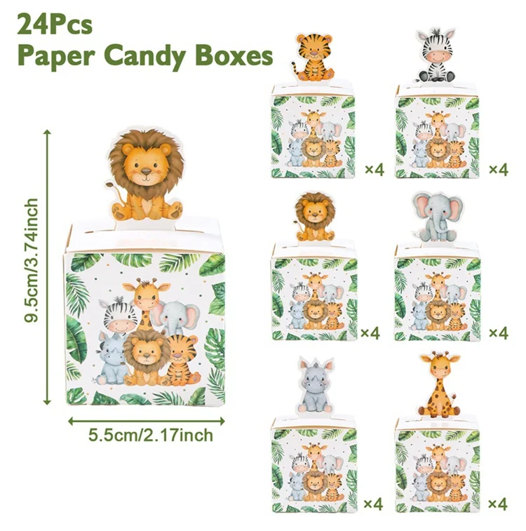 

Коробки для конфет с животными джунглей QIFU