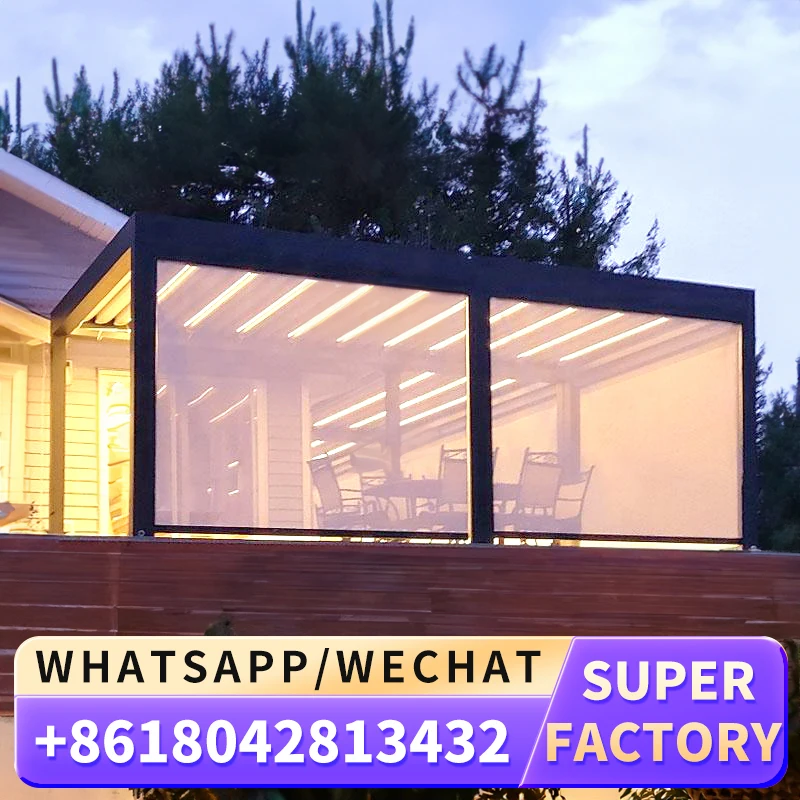 Алюминиевая беспилотная Водонепроницаемая алюминиевая Пергола из дерева