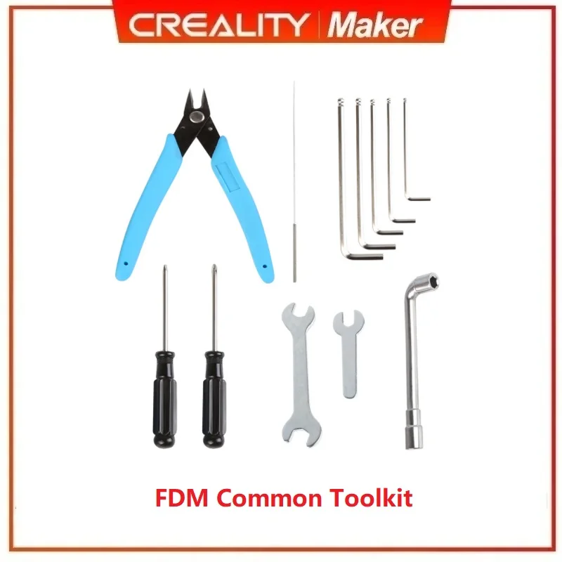 

CREALITY FDM Common Toolkit 3DPrinter Parts Maintenance Shear Pliers Allen Wrench Needle Cleaner Socket Wrench Cross Screwdriver