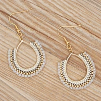go2boho miyuki beaded earrings jewelry gift seed bead earring for women native hoop ear rings handwoven pendientes