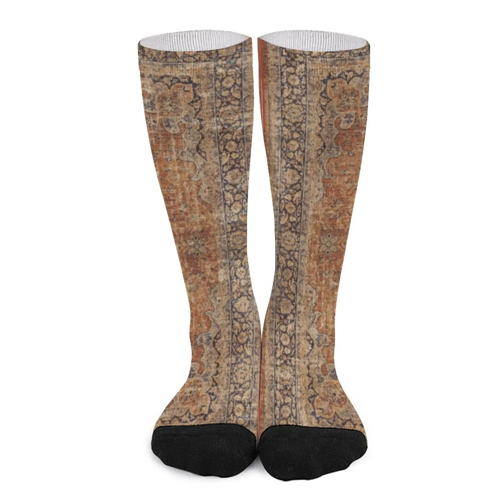 Антикварные Носки с рисунком ковра мужские велосипедные носки счастливые