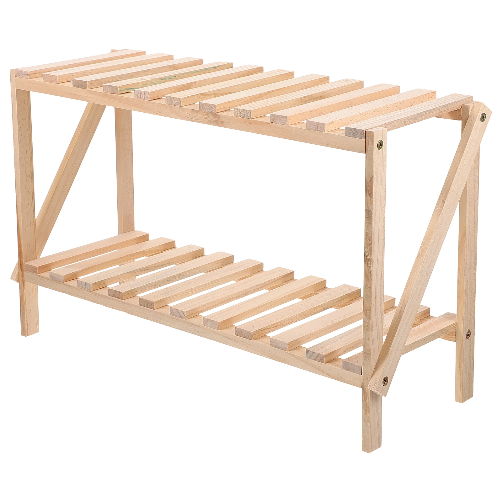 

1Pc Storage Rack Durable Good Garden Planter Shelf Wooden Plant Stand for Garden