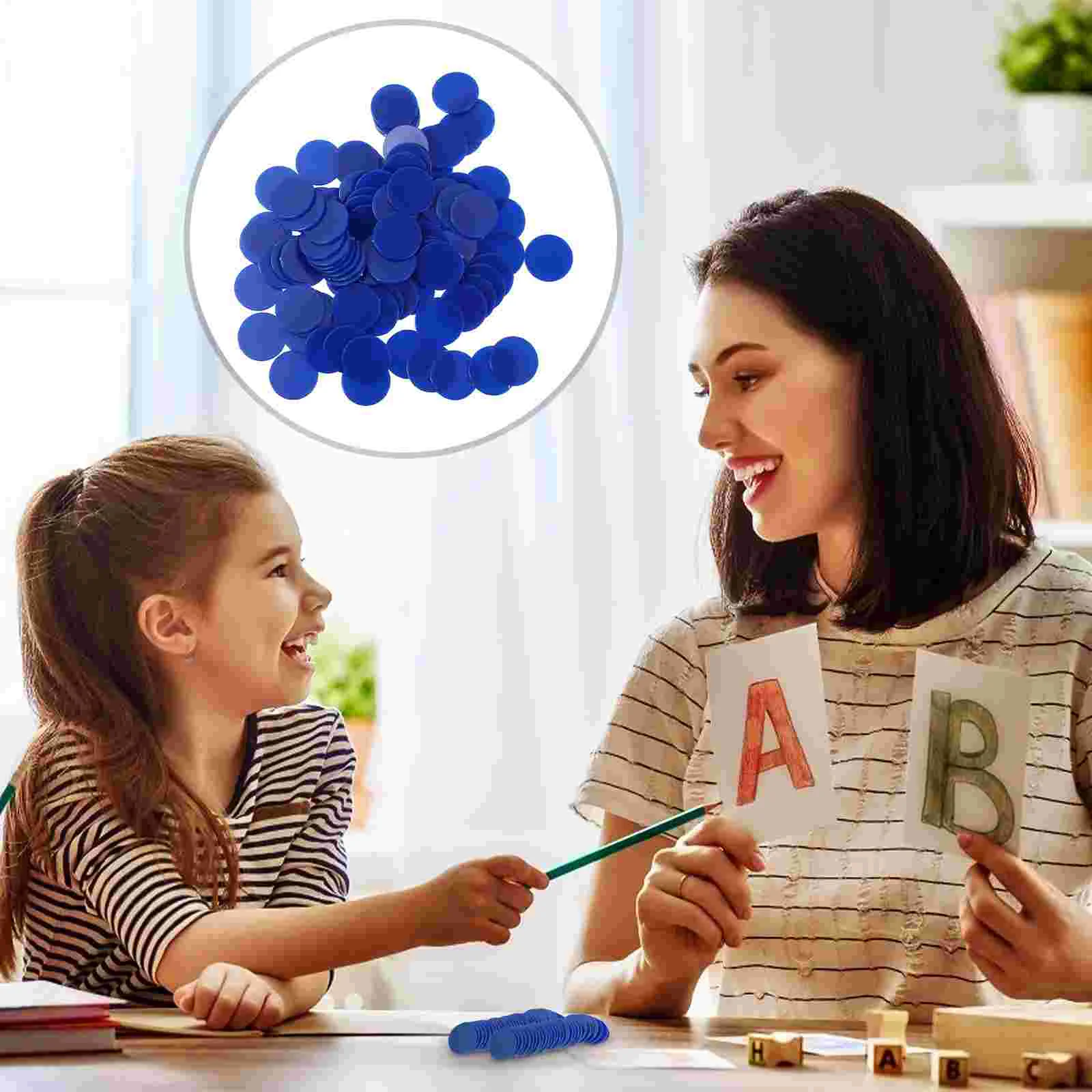 

Bingochips Learningkids Counting Markersmath Game Round Accessories Slices Toys ​ ​​ Small Chips​ ​​Color Chips​​ Poker Mini