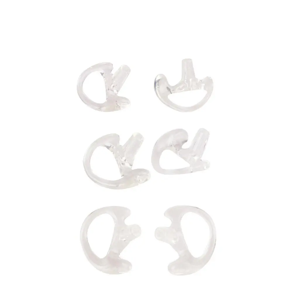 

White Silicone Soft Earbud for Ham Radio Walkie Talkie Radio Earpiece Covert Acoustic Tube Small Middle Large J6116Z