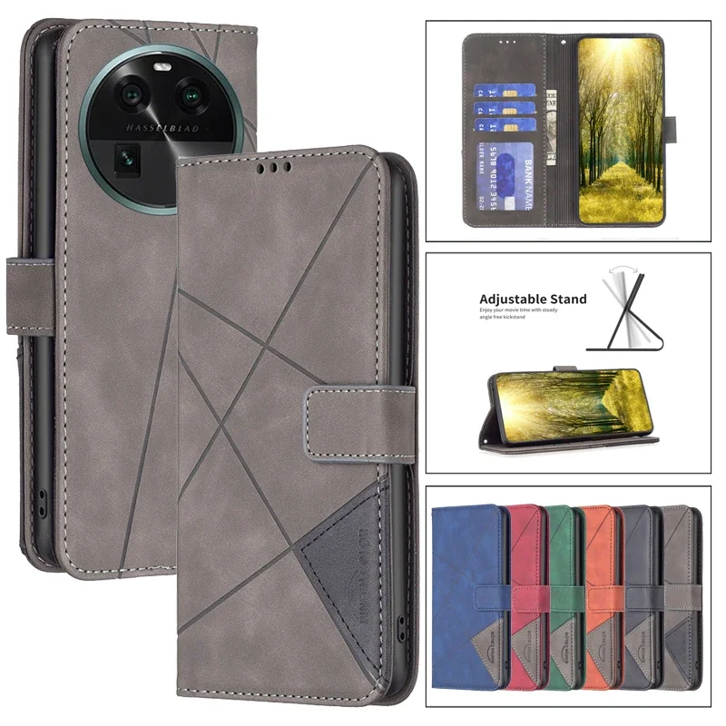 Кожаный чехол-кошелек с откидной крышкой для OPPO Find X7 Ultra X6 X5 Pro FindX5 Lite FindX7