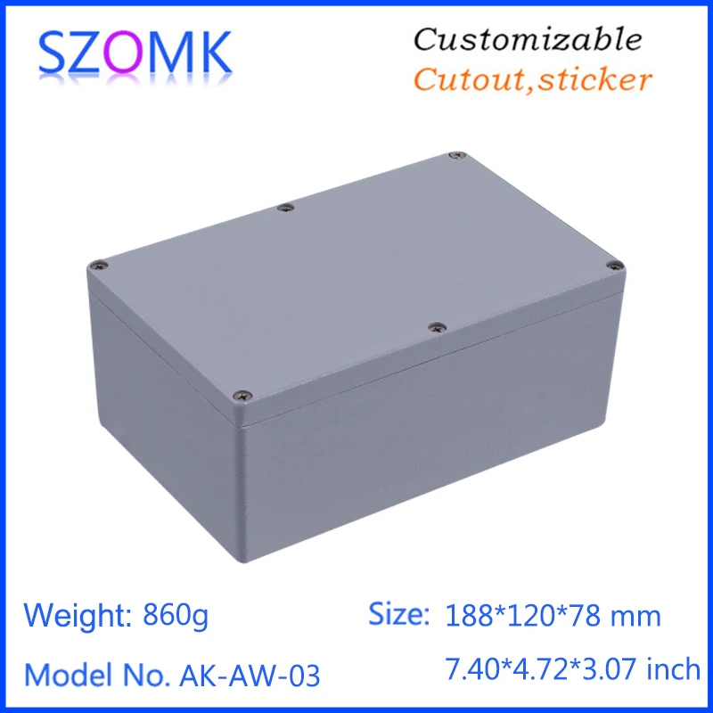 1 шт. 188*120*78 мм горячий szomk IP66 литье под давлением алюминиевая водонепроницаемая