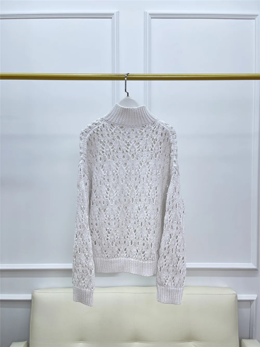 Женский вязаный кардиган на молнии универсальный хлопковый Кардиган с длинным