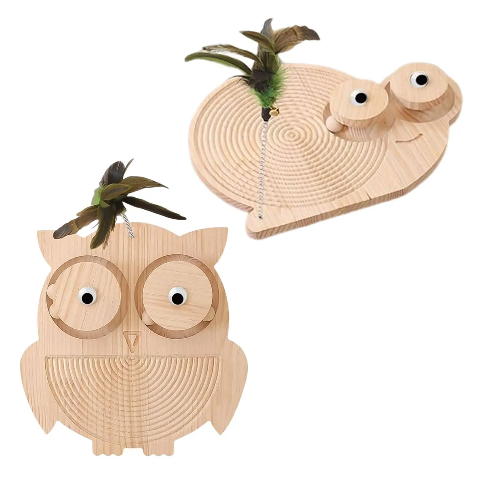 

Wooden Cat Scratching Board Teaser Portable Interactive Toy Activity Center Scratch Pad Durable Cat Scratcher for Cats Kitten