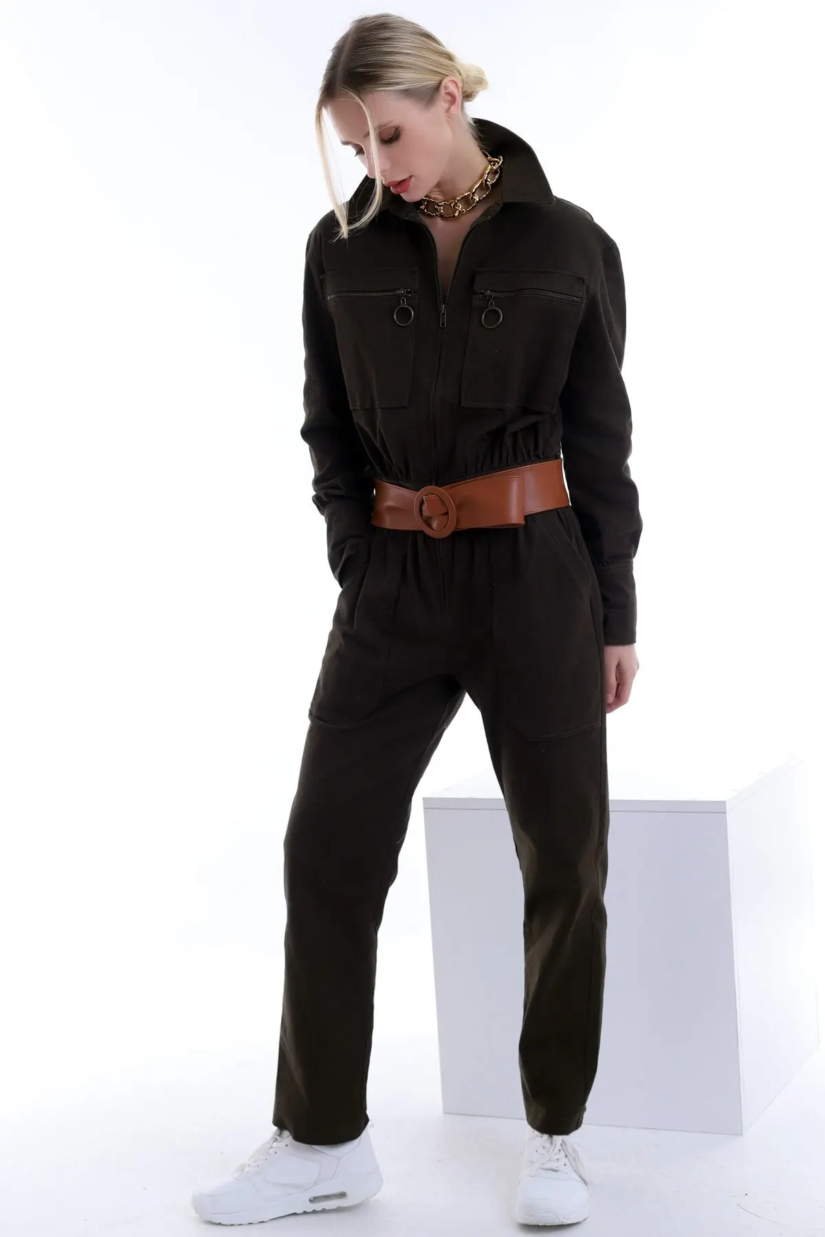 

Women's Overalls Special Design Double Pocket Zippered Comfortable Hot Casual Fashion Sleeveless Baggy Trousers Overalls