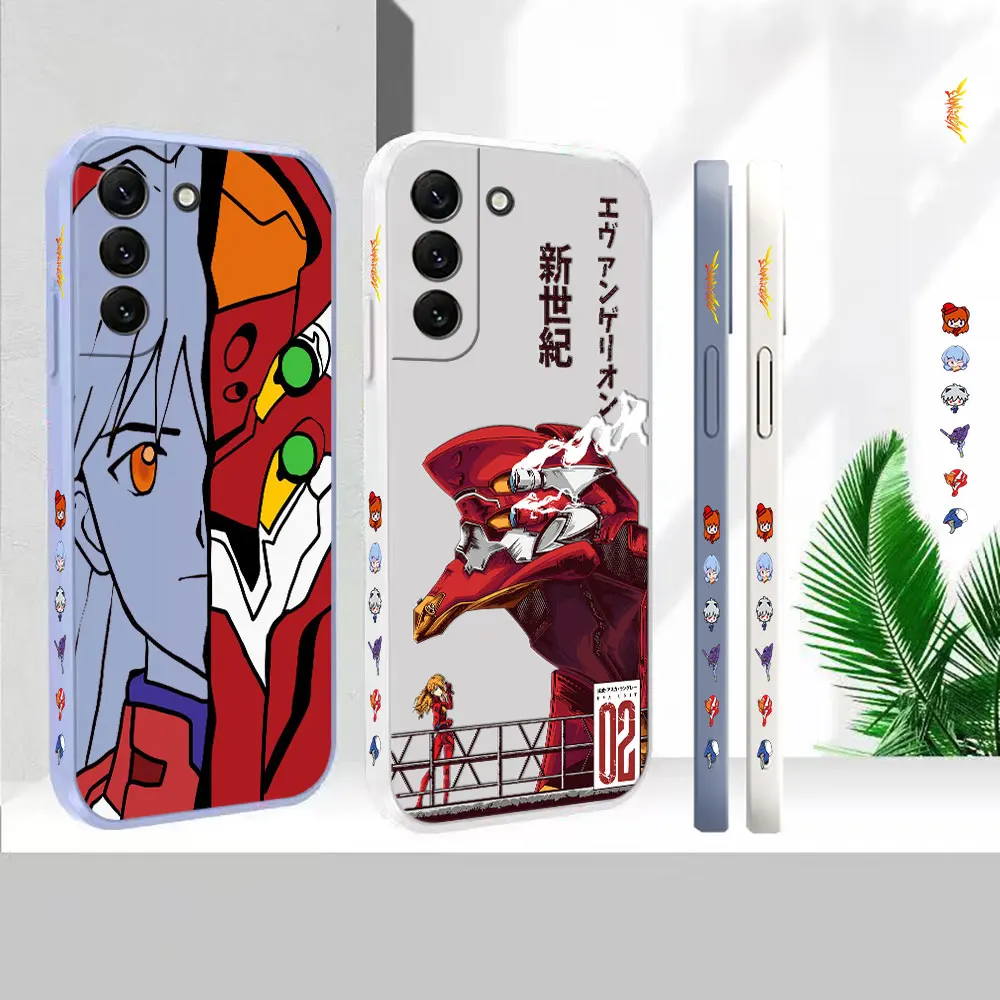 

Liquid Cover For Samsung S23 S22 S21 S20 FE Ultra 5G S11 S11E S10 S10E S9 Plus 4G Anime N-Neon G-Genesis E-Evangelion Case Funda