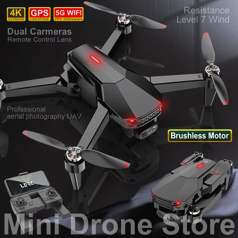 S9 Brushless Motor Drone GPS Quadcopter With Camera UHD 4k Follow Me Professional Aerial Photography UAV Resistance Level 7 Wind