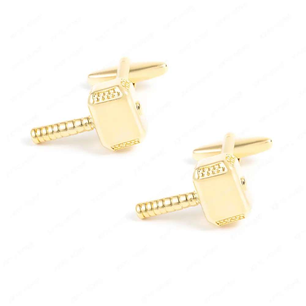 

High-End Electroplated Gold Silver Impactor Copper Cufflinks Foreign Trade Men's French Cufflinks Elegant Fashion All-Matching