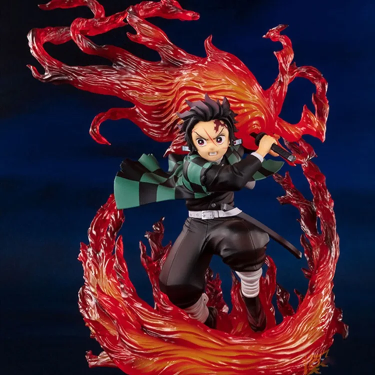 

Demon Slayer Kamado Tanjirou hand-made toy model God of Fire Kagura model ornaments children's gifts anime figure