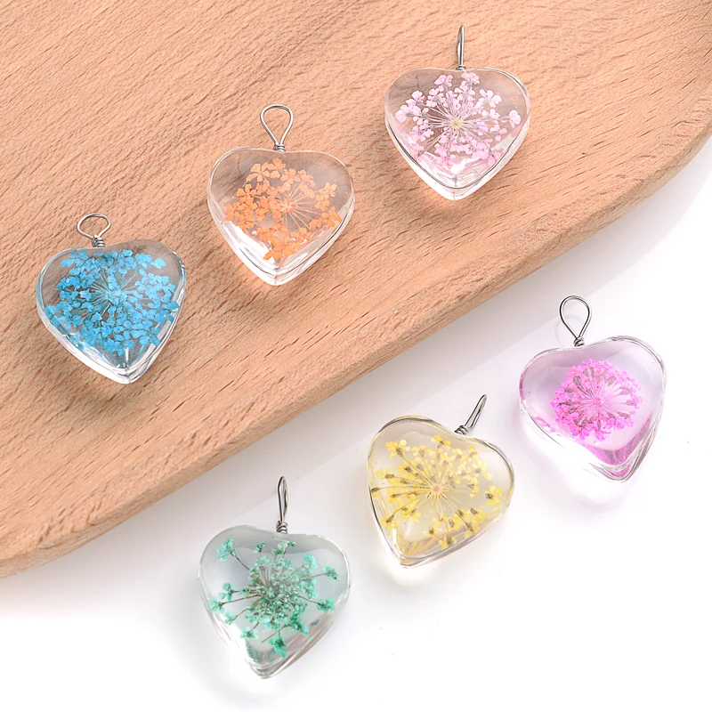 3 шт. очаровательные железные прозрачные подвески в форме сердца ожерелья