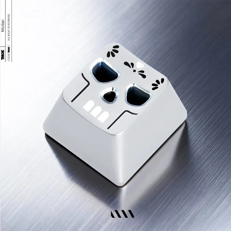 Фото Металлическая колпачка для клавиши GMK Mictlan Keycap Metal Love Skull ESC 1U, цветная, из алюминиевого сплава, с ЧПУ, красная, серебристая, черная, фиолетовая, аксессуар для клавиатуры Artisan №5