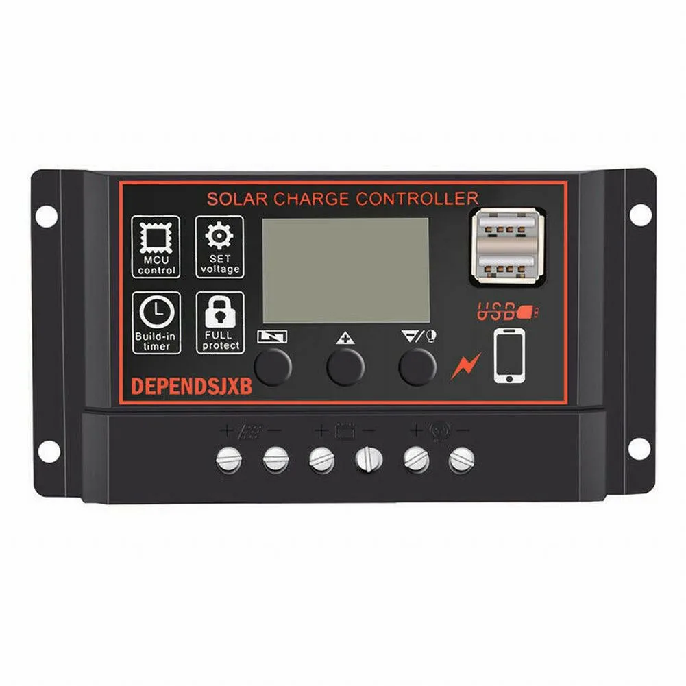 

Regulator Solar Charge Controller Solar Power Supplies Solarregler Controller Panel 1 Pc 12/24V Black + Red MPPT