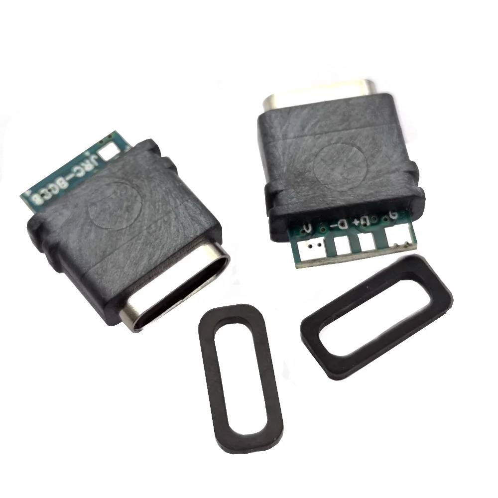 

1-5PCS USB TYPE-C Motherboard 16Pin Plug-in Board With Protective Sleeve Waterproof High Current Interface 5A Adapter Connector