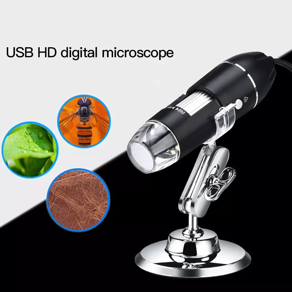 

Регулируемый цифровой микроскоп 1600X 2MP 8 светодиодный Type-C/Micro лупа USB электронный стерео USB эндоскоп для телефона ПК