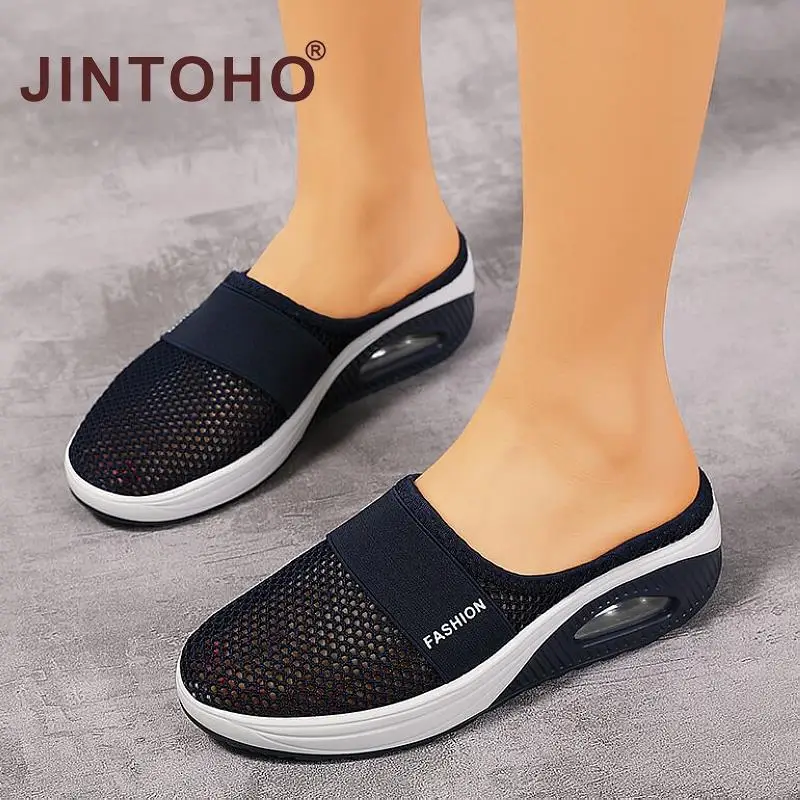 Женские туфли на платформе женские сланцы тапочки дышащая сетчатая легкая