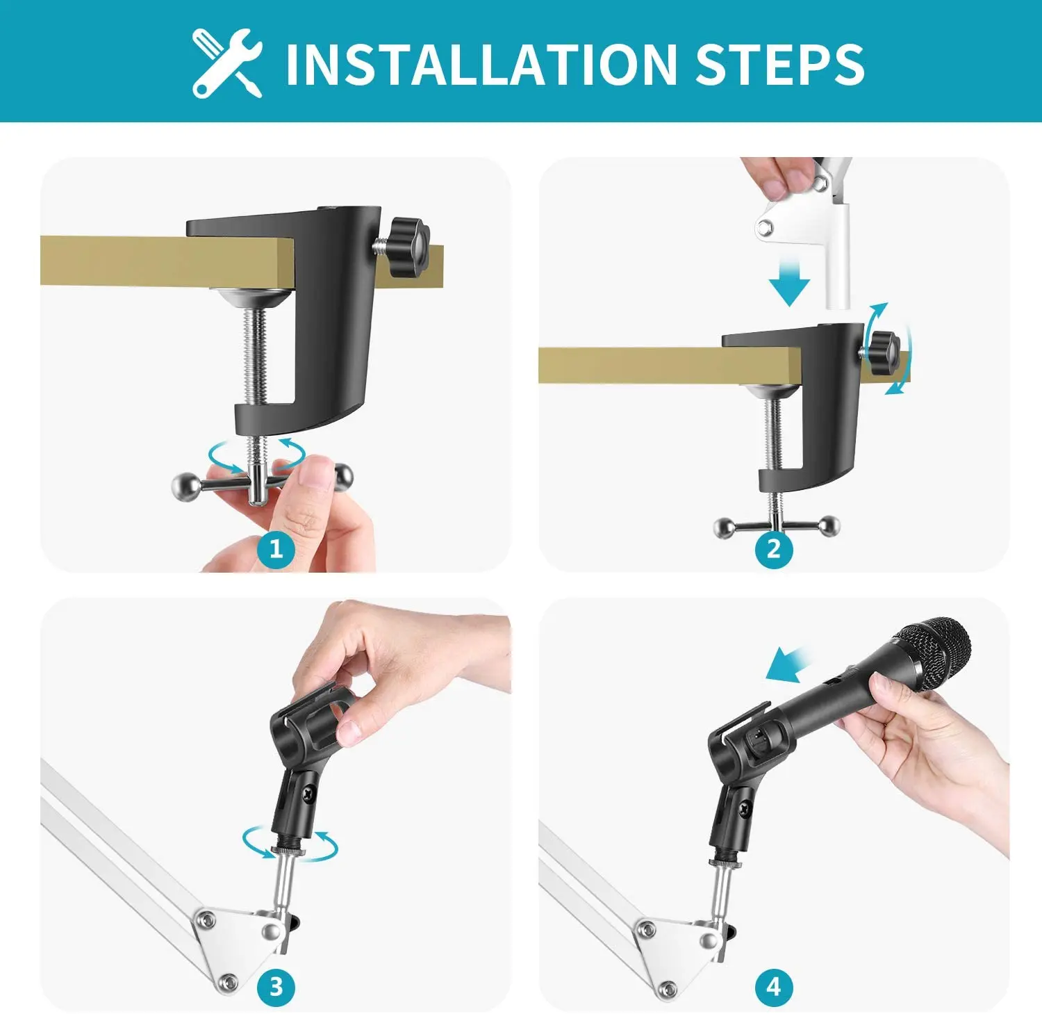 Регулируемая подвесная штанга для микрофона NEEWER ножничная стойка радиовещания