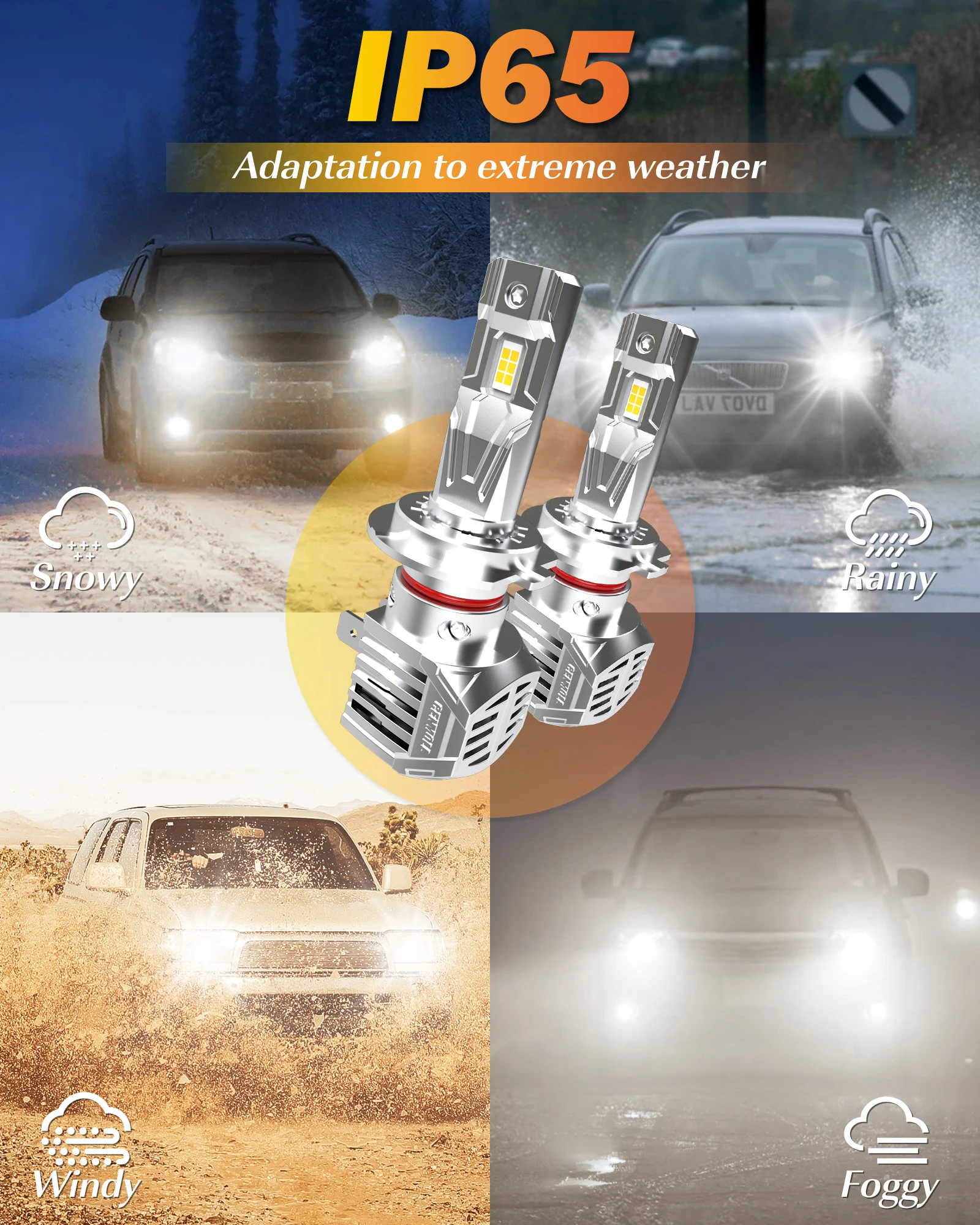 2 шт. Автомобильные светодиодные лампы Canbus 6000 лм 2005 к