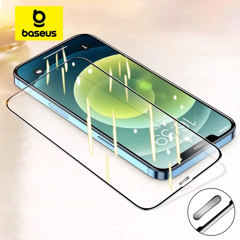 

Baseus 0.3mm Glass Full Screen Protector for iPhone 14 13 12 Pro Dust Proof for 13 12 Pro Max Tempered Glass