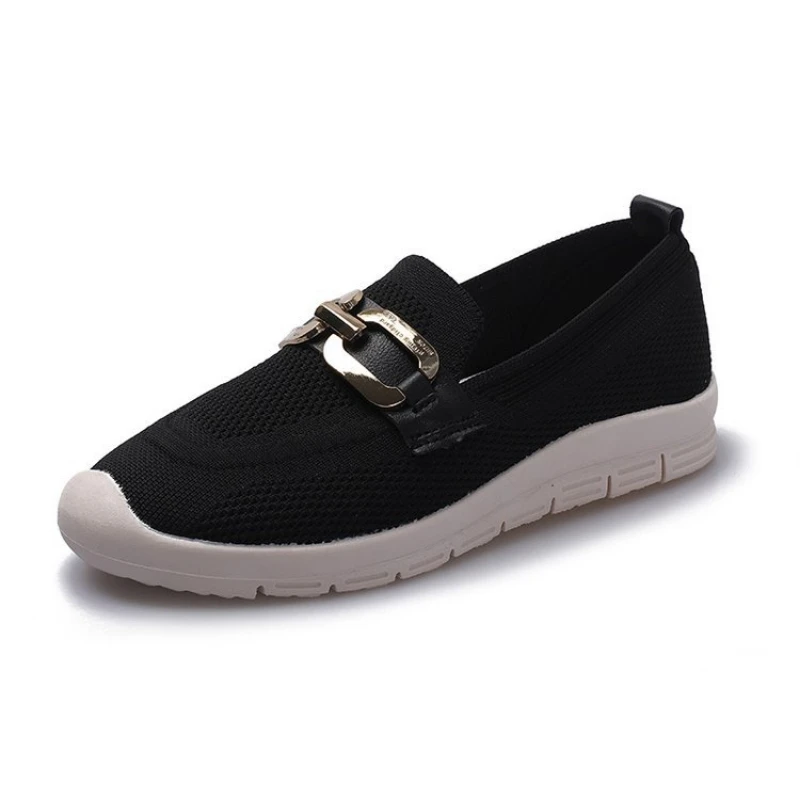 

Summer Fashion Women Shoes Metal Chain Slip on Comfortable Loafers Ladies Flats Sneakers Vulcanized Zapatos Mujer