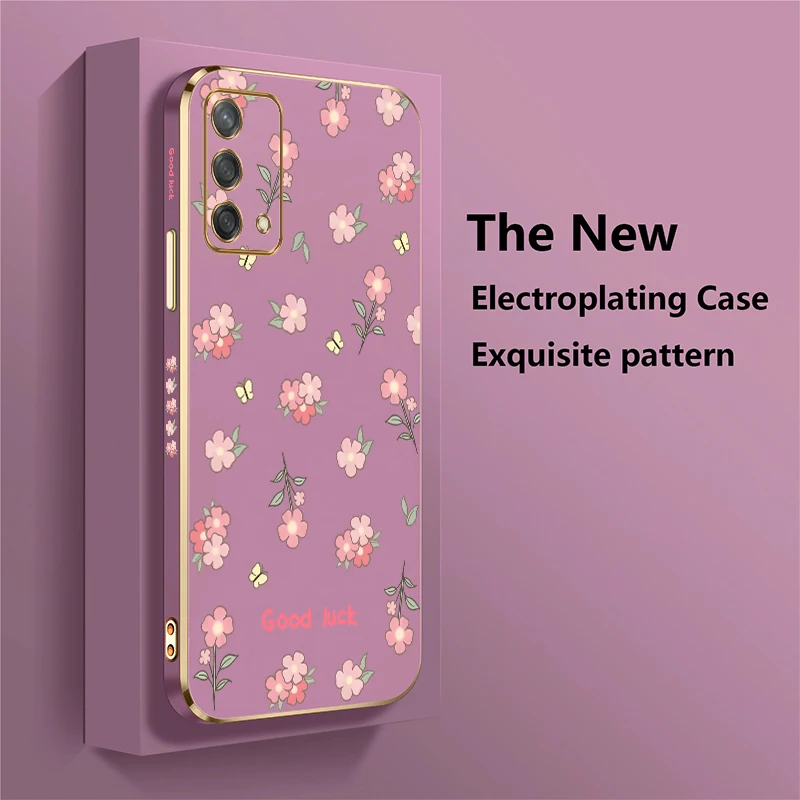 Силиконовый чехол с цветочным узором для OPPO A92 A91 A83 A77 A77S A76 A75 A79 A96 A94 A95 A93 2020