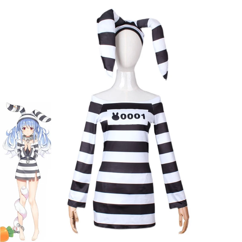 

Костюм для косплея Usada Beijing Ora, милое платье в виде кролика, тюремная униформа, одежда для Хэллоуина, карнавальные костюмы на заказ