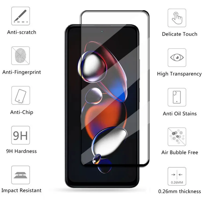 6in1 Glass For Redmi Note 12T Pro Tempered Glass Redmi Note 12T Pro Screen Protector HD Protective Phone Film Redmi Note 12T Pro