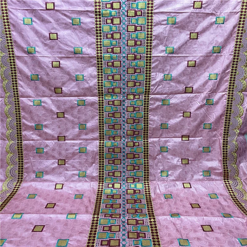 

5 Yards African Bazin Rche Fabric High Quality With Brode Latest Fashion Embroidery Basin Lace Fabric For The Party 7L063001