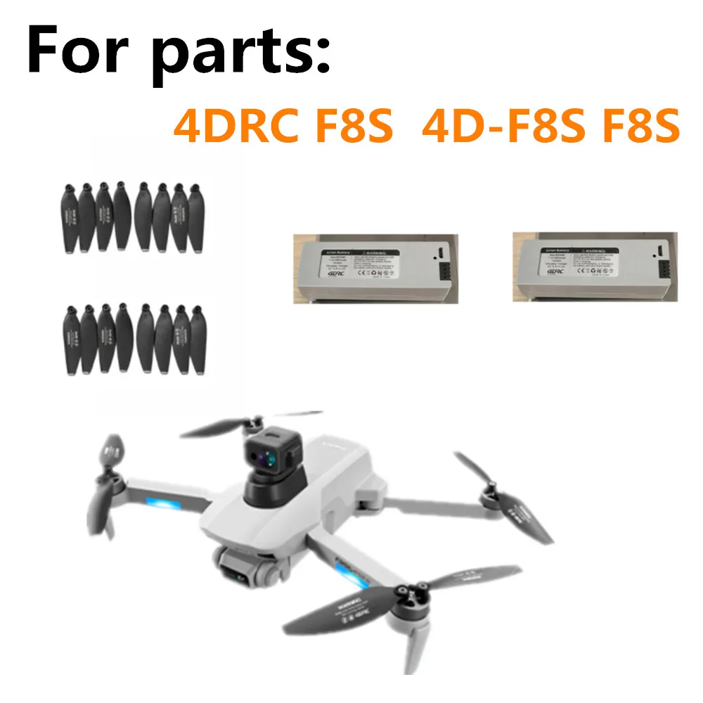 

4DRC F8S Drone Propeller Blades Maple Leaf Battery 7.4V 2500mAh 4D-F8S Drone Battery Spare Parts