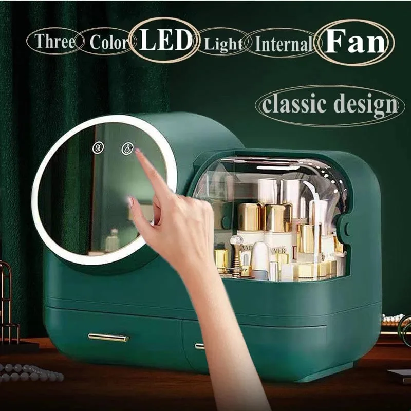 

Fashion New Makeup Organizer Box Multi-function Dust-proof Makeup Storage Box Desktop Beauty Storage Drawer