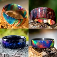 fashion simple acrylic resin rings for women popular colorful gypsophila index ring wedding holiday gift jewelry accessories