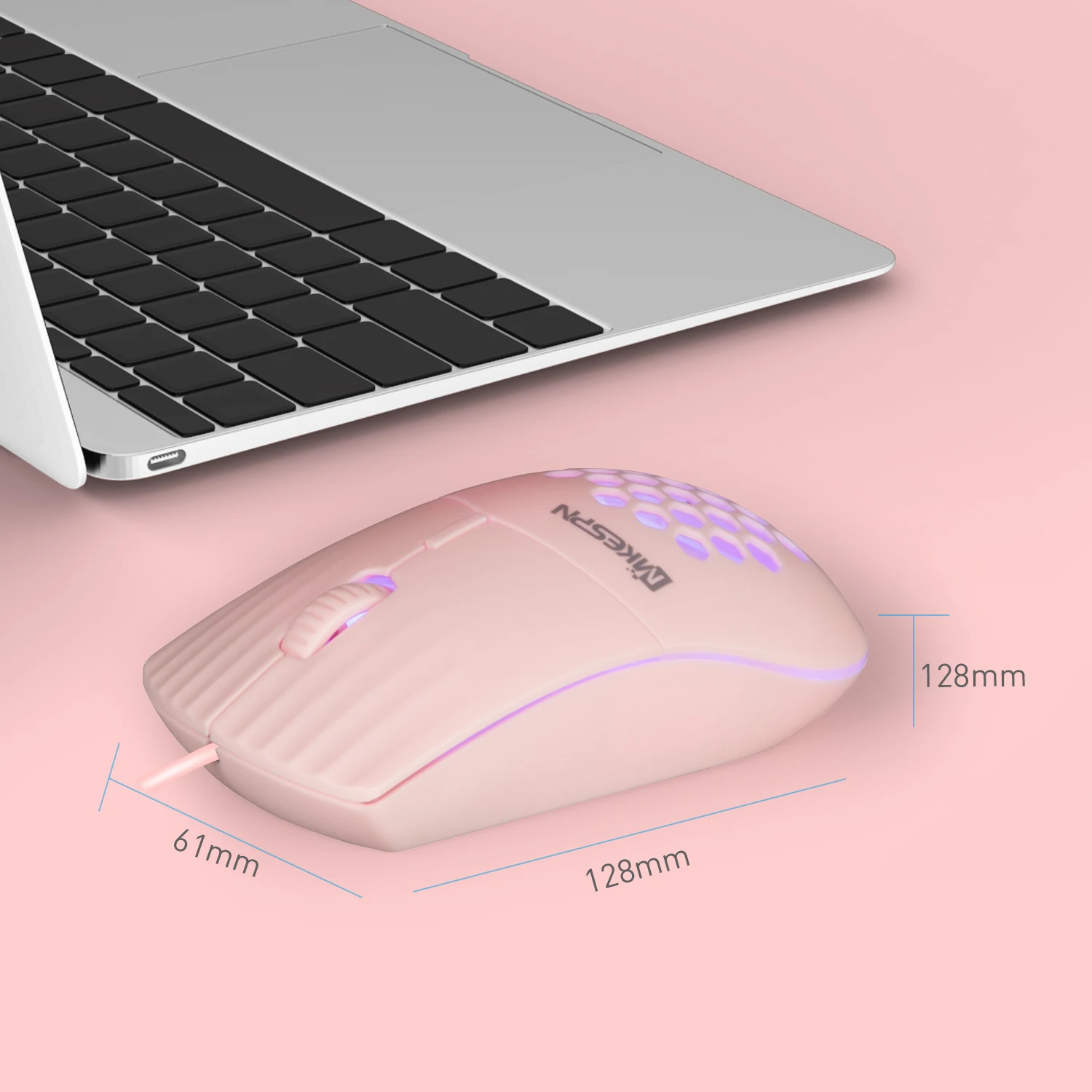 

Mouse Optical Mouse TYPE-C USB Interface Seven-Color RGB Skeleton Mouse 4D Adjustable Speed Wired Mouse Desktop Computer Noteboo