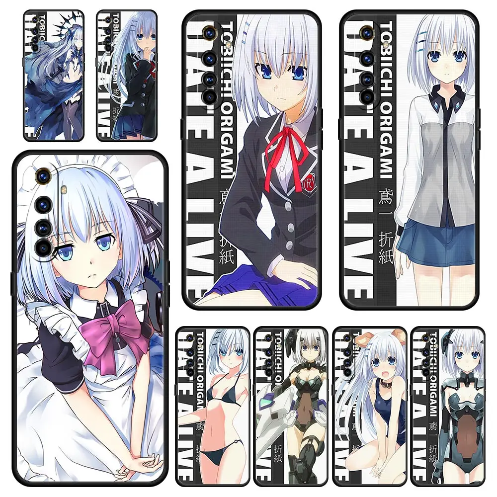 

Оригами от Date A Live, роскошный женский чехол для Realme 9, 8 дюймов, 7, 6, GT2 Pro, 9i, 8i, C21, C3, C11, C25, силиконовый черный чехол