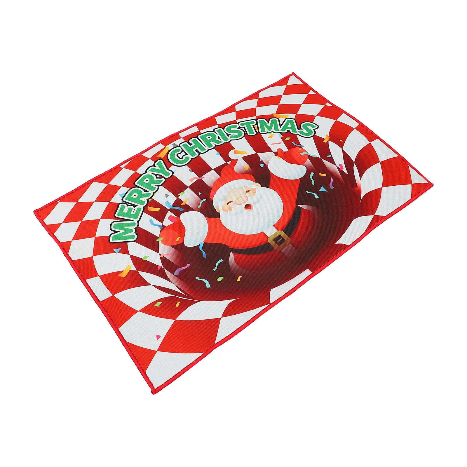 

Christmas Illusion Mat Patterned Floor Pad Decorative Xmas Supply Anti Slip Rug