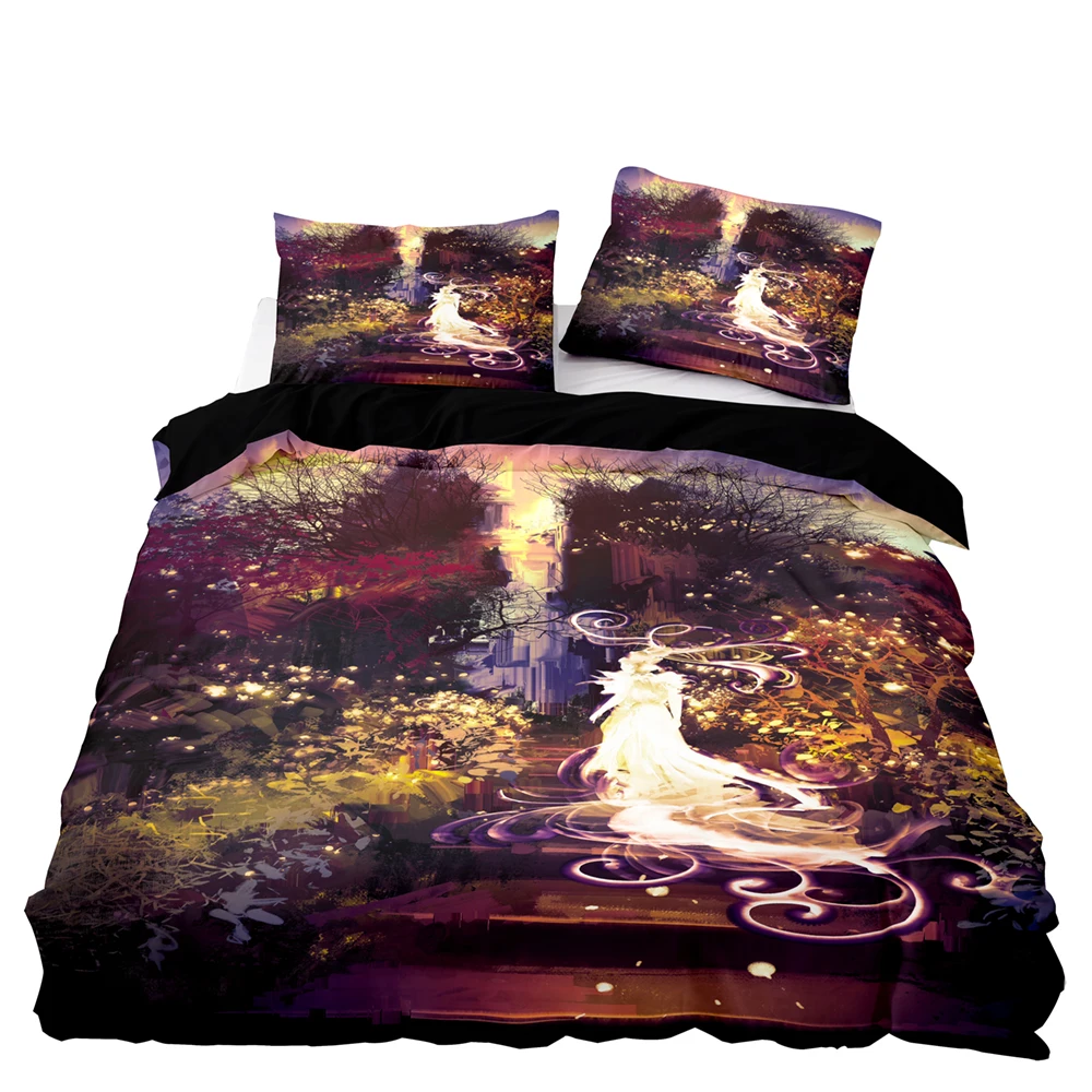 Комплект постельного белья с пододеяльником и наволочкой в абстрактном стиле |