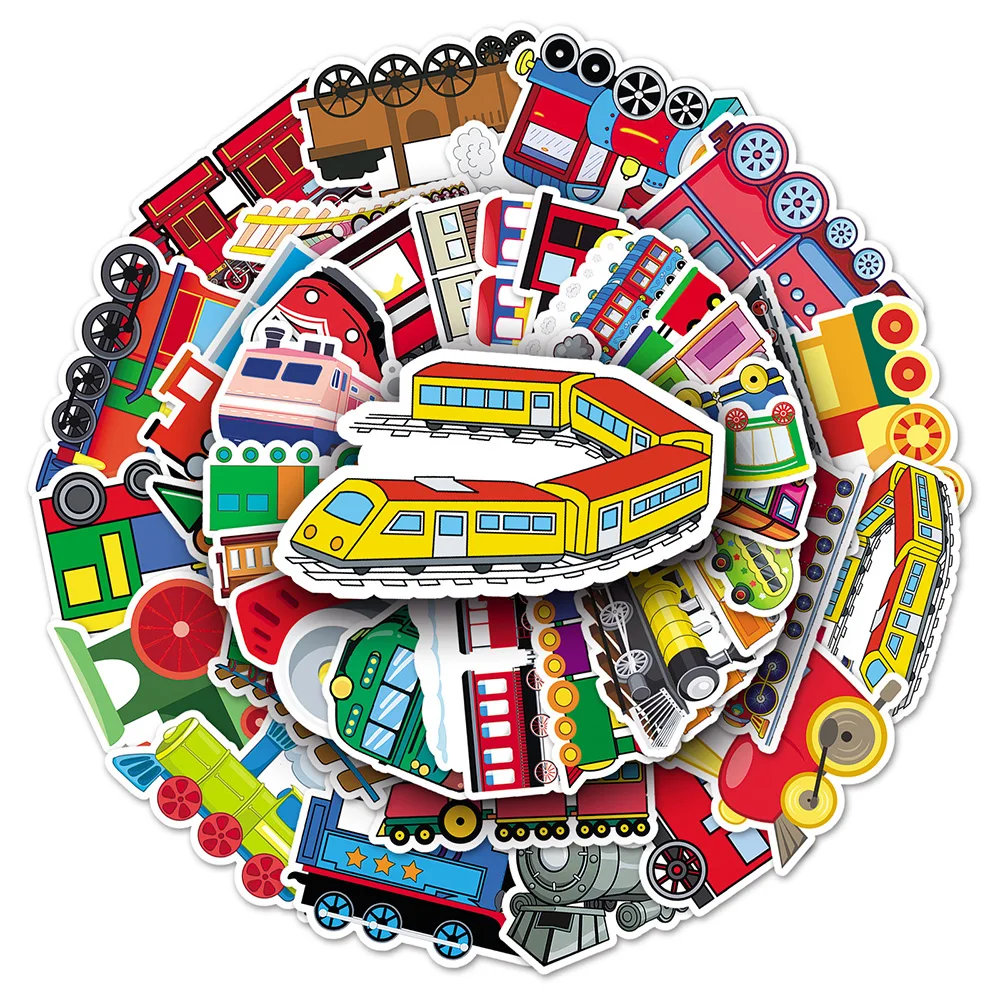 

10/30/50 шт., маленький поезд мультфильм автомобилей наклейки украшения чемодан альбом альбом телефон ноутбук канцелярские принадлежности клевые детские игрушки наклейки