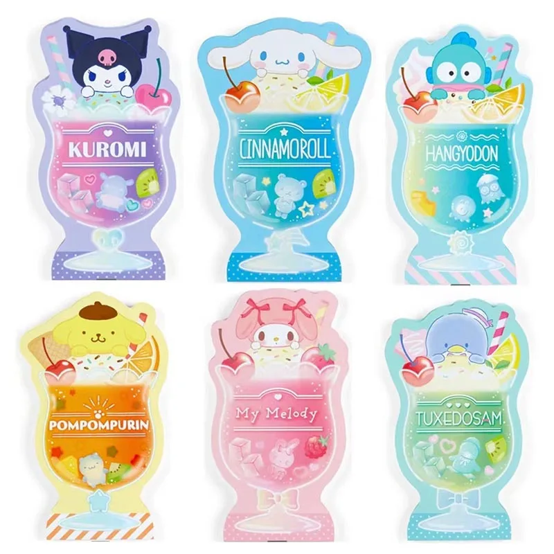 60 листов Sanrio Melody Kuromi Cinnamoroll блокнот липкие заметки канцелярские этикетки