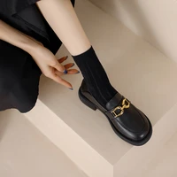 women loafers women casual shoes microfiber solid color round set of feet breathable non slip women leather shoes womens shoes