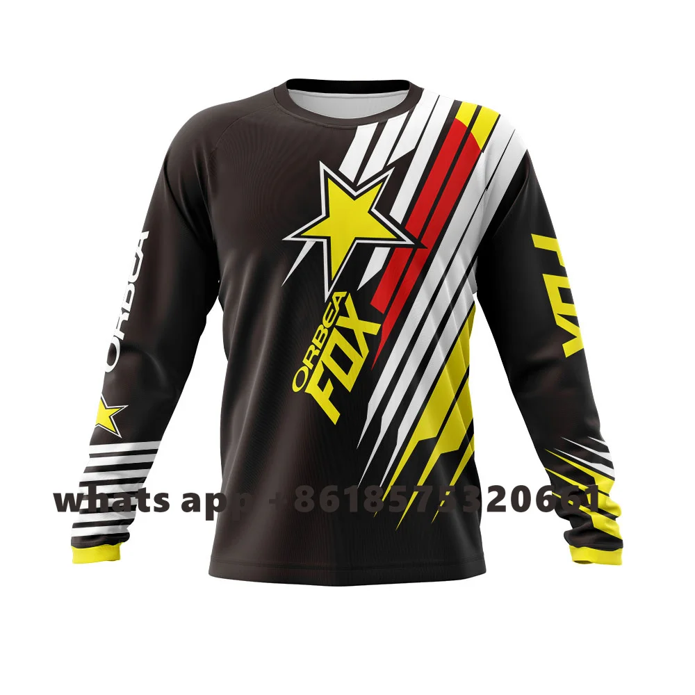 

Orbea Fox Men's Downhill Jersey Motocross Long Sleeve Cycling Downhill T-shirt Vetement Moto Cross Homme DH Breathable Jersey