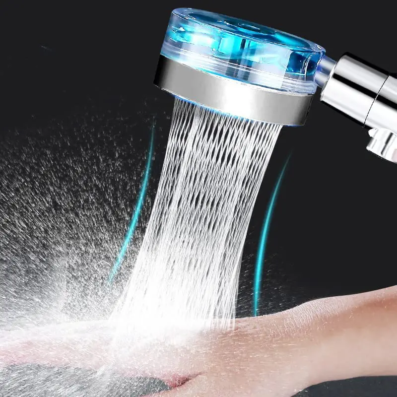 Pommeau de Douche avec Économiseur d'Eau  Accessoire de Salle de Bain avec Jet Rotatif à 360 Degrés