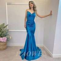 haowen vintage mermaid womem evening dresses v neck long party gowns sexy formal wedding party special event