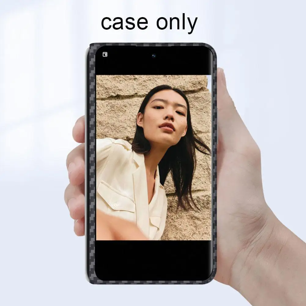 

For Find N Carbon Fiber Pattern Leather Protective Protective Anti-fall Cover Ultra-thin A9e7