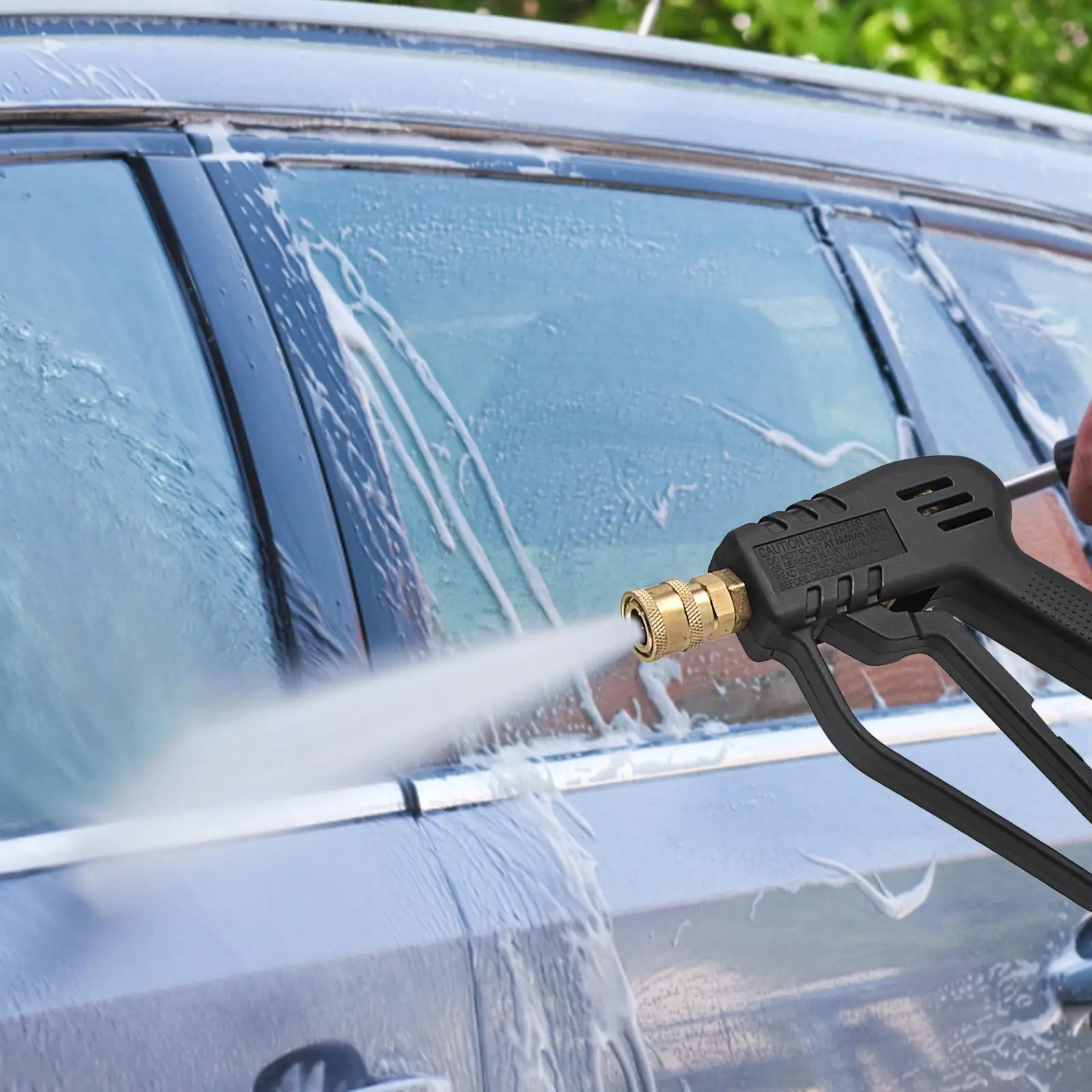 

Pressure Washer Spray Machine with 5 Quick Connect Nozzles for Lawn Outdoor