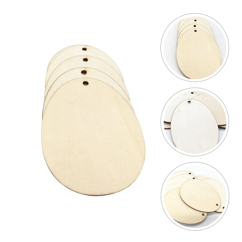 

20 Pcs Easter Wood Chips Craft Kids DIY Crafts Disc DIY Cutouts Pendant Kids Toy Wooden Festival DIY Pendent Accessory Child