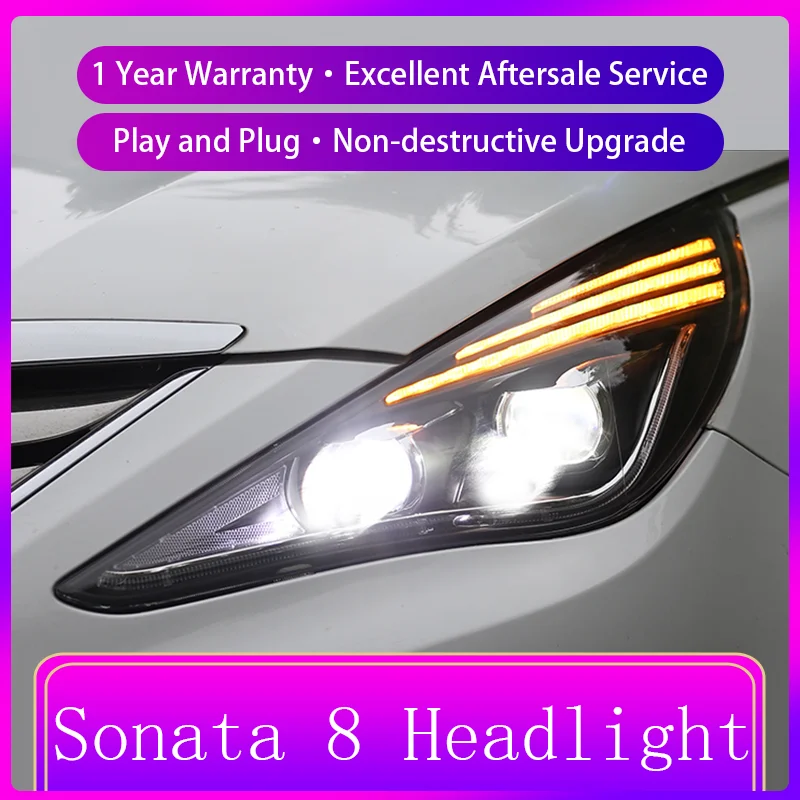 Автомобильные лампы для Hyundai Sonata 8 2011-2015 передние фары головного света