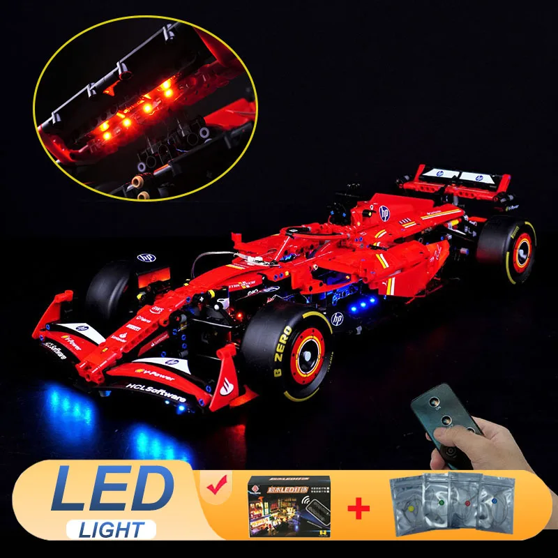 Фото Комплект светодиодных фонарей для LEGO 42207 Ferrari SF-24 F1, гоночный автомобиль, игрушки для самостоятельной сборки, подарок (не включает строительные блоки, кирпичики, наборы, модели) №2