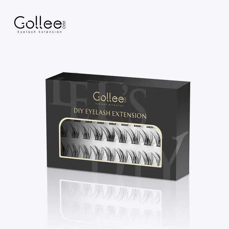 Gollee DIY Eyelash Extension Real Mink Volume Cluster Lash Cluster Lashes Kit At-Home Lash Extension